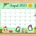 EDITABLE August 2023 Calendar Cheerful Summer With Cute Etsy Australia