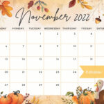Editable November 2022 Calendar Thanksgiving Day Printable Etsy In