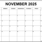 Editable November 2025 Calendar Marcus S Brient