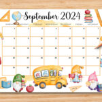 Editable September 2024 Calendar Back To School Planner With Cute