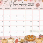 Free Cute Printable November 2024 Calendar Printable Calendar 2025