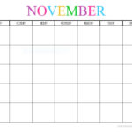 Free Printable Blank Monthly Calendars 2017 2018 2019 2020 What
