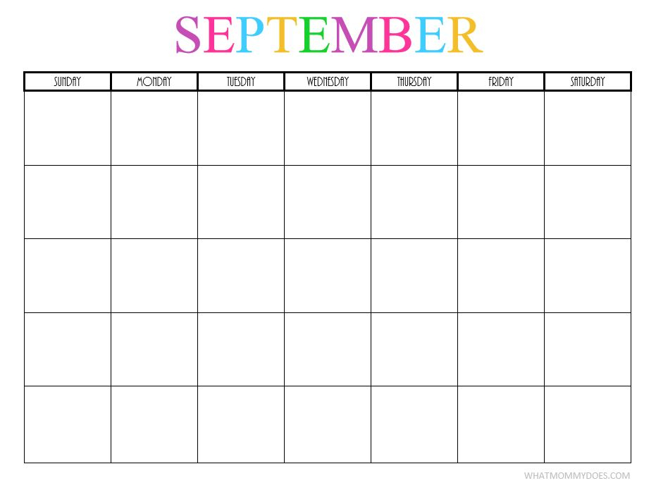 Free Printable Blank Monthly Calendars 2017 2018 2019 2020 What 