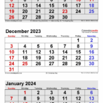 Free Printable Calendar For December 2024 And January 2024 Printable