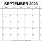 Free Printable Calendar September 2023 Printable Templates Free