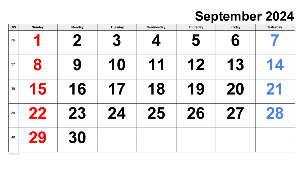 Free Printable Calendar September 2024 Pdf Download Dana Milena