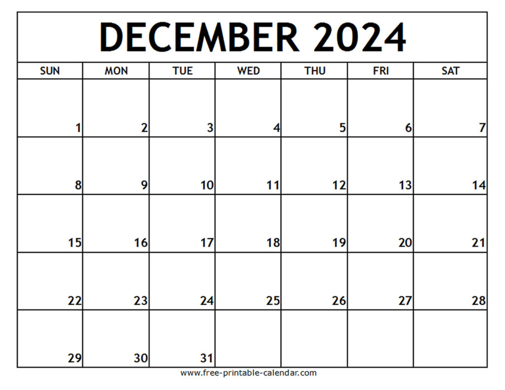 Free Printable Calendars December 2024 Lilia Dierdre