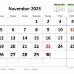 Free Printable November 2023 Calendar 12 Templates Free Printable