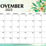 Free Printable November 2023 Calendar With Holidays Awesome Designs