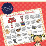 Free Printable Preschool Activity Calendar For August