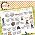 Free Printable Preschool Activity Calendar For October