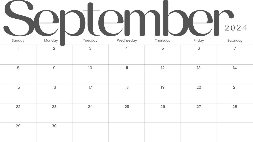 Free Printable September 2024 Calendar Templates Printable Calendar 2025
