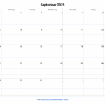 Free Printable September Calendar 2025 With Lines And Lines Eirena