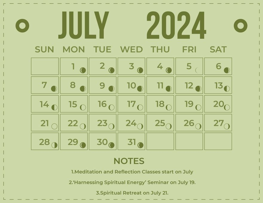 Full Moon Calendar July 2024 Vanni Nikkie