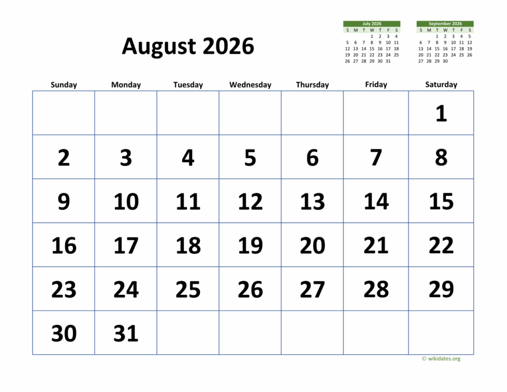 Get Ready For A Productive Month Download Your Free Printable August 