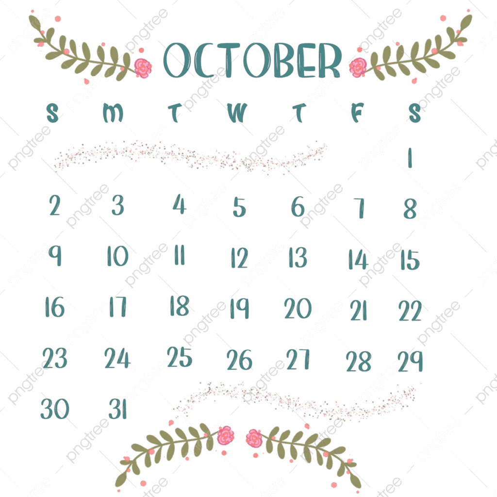 Give Me The Calendar For The Month Of October Anne Minetta