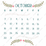 Give Me The Calendar For The Month Of October Anne Minetta