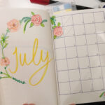 Great July Calendar Bullet Journal Circular Habit Tracker Printable