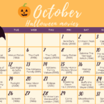 Halloween Movie Calendar For October Willow In Winter