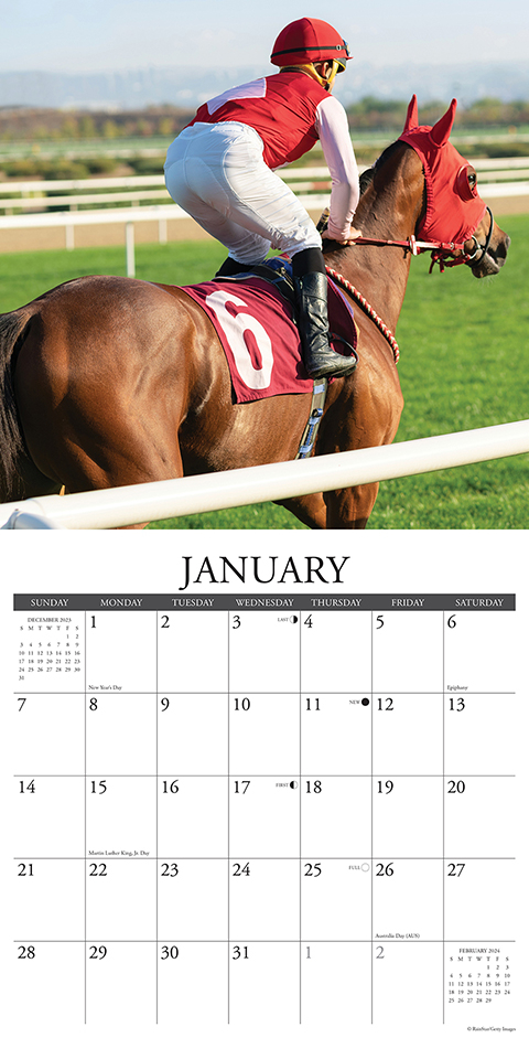 Horse Racing 2024 Wall Calendar By Willow Creek Press 9781549233944