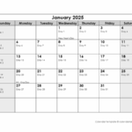 Julian Week Calendar 2025 Printable Faina Pearla