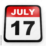 July 17 Calendar On White Background Stock Illustration Adobe Stock