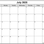 July 2023 Calendar Free Printable Calendar