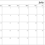July 2024 Printable Blank Calendar