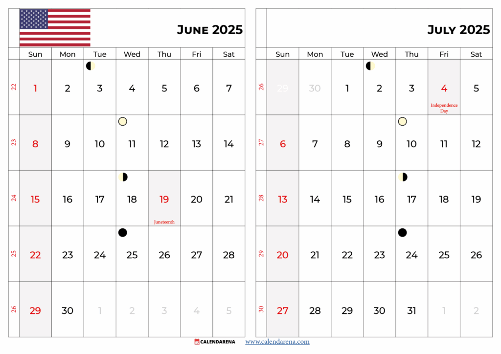 July 2025 Calendar USA