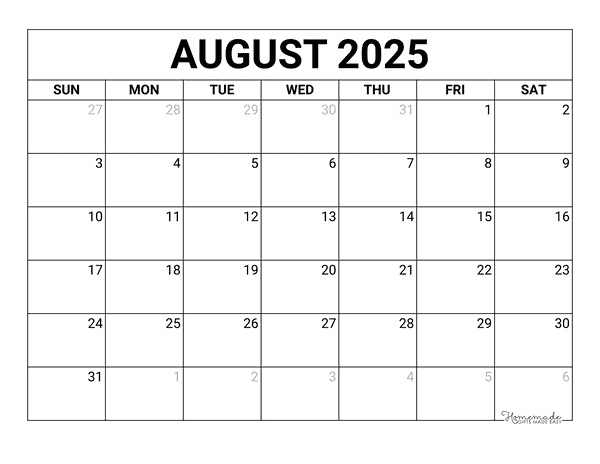 July 2025 Printable Calendar Homemade Gifts Made Easy Angela Avery