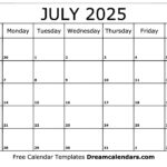 July 2025 To June 2026 Calendar Printable Plan Your Year Ahead