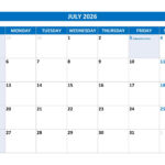July 2026 Calendar Calendar best