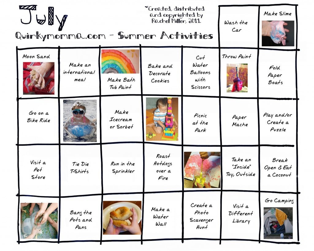July Activity Calendar For Preschoolers Julia Leticia