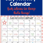 July Activity Calendar Teaching Mama