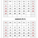 July And August 2025 Calendar Printable PDF Two Months Calendar