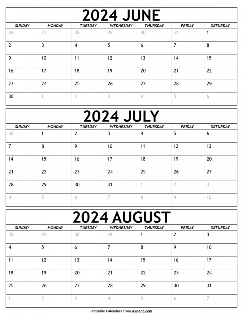 July August 2024 Calendar Free Printable Printable Calendar 2025