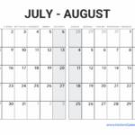 July August 2024 Calendar Printable Calendar May 2024