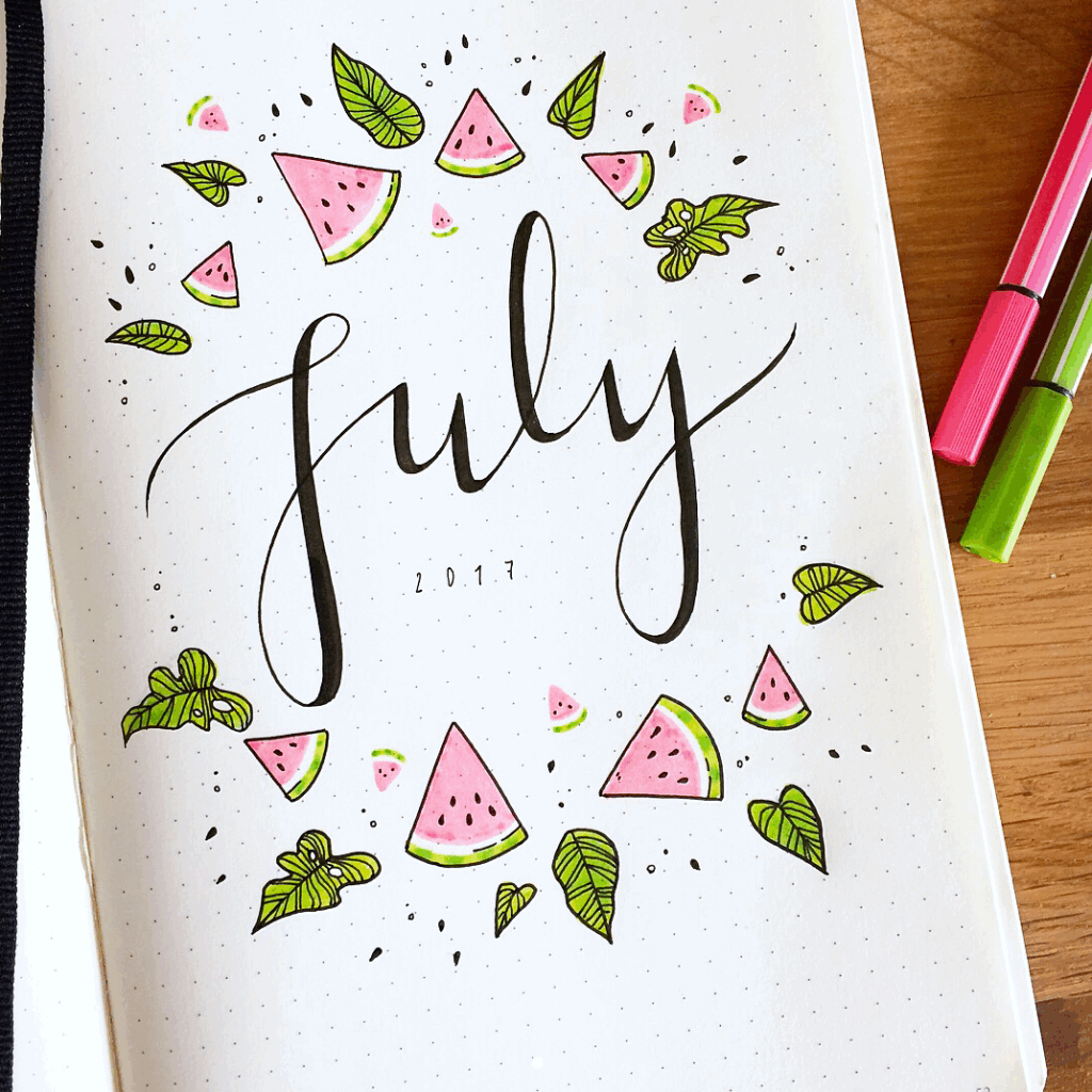 July Bullet Journal 12 Fun July Bullet Journal Page Ideas Sweet 