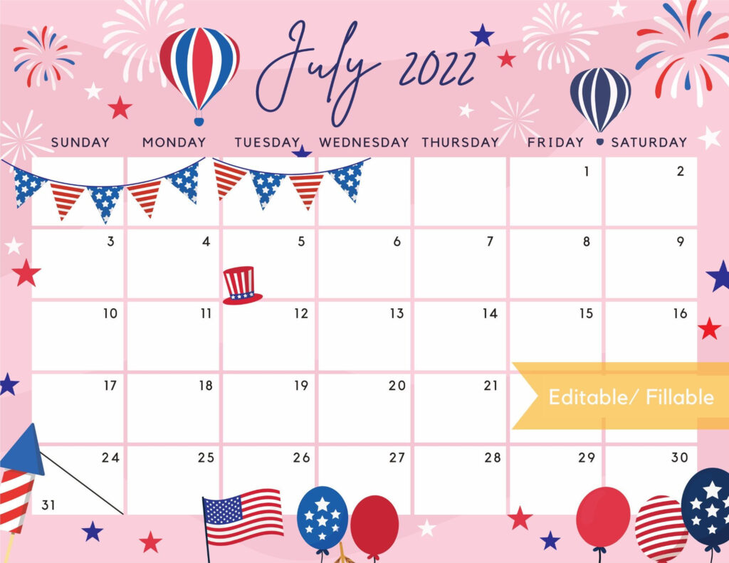 July Calendar Ideas