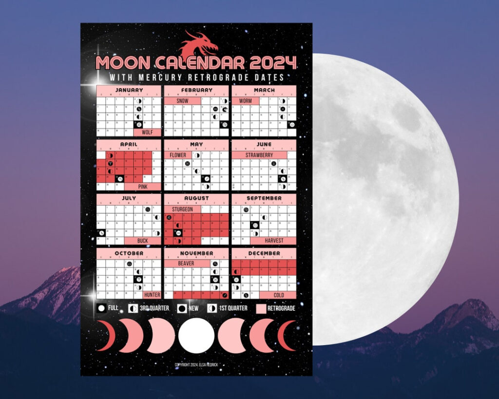 July Full Moon Calendar 2024 Printable Calendar 2025
