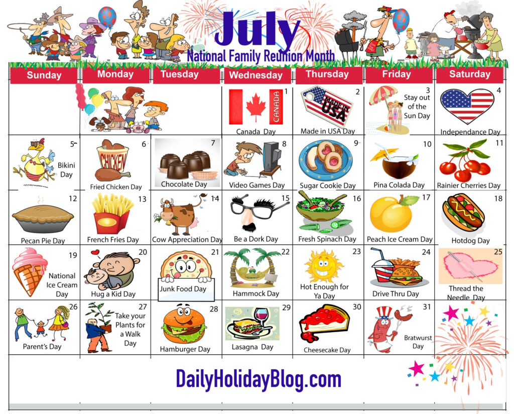 July Holiday Calendar 2015 National Holiday Calendar Holiday 