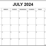July Printable Calendar 2025 G Robert Starkey