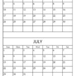 July To June Calendar