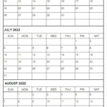June August Calendar Printable Computer Tools