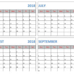 June July August Printable Calendar