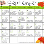Little Miss Glamour Goes To Kindergarten September Homework Calendar