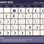 Lunar Calendar August 2023 In Google Docs EPS Illustrator JPG Excel