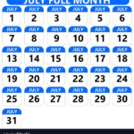 Month Of July Calendar