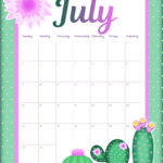 Month Of July Printable Calendar