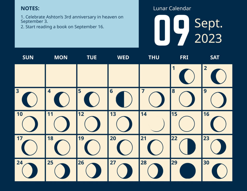 Moon Calendar September 2024 Allyn Benoite